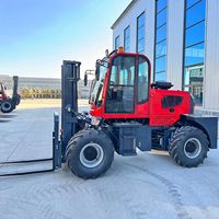 Chariot élévateur tout-terrain chinois 4x4 3,5t, 4t, 5t, 7t, vente directe d'usine, moteur conforme EPA en option, usine certifiée ISO 9001