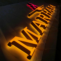 Letras Acrílicas Retroiluminadas Personalizadas, Letrero de Pared con Logotipo 3D para Decoración de Tiendas