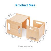 Ensemble de chaises de table en bois moderne réglable en hauteur pour les tout-petits Table de sevrage pour enfants de 1 à 3 ans Bureau à usage préscolaire à domicile