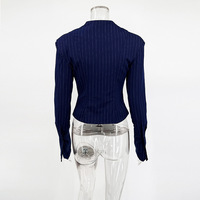 Blazer élégant et décontracté pour femme, coupe ajustée, col en V, manches longues, style formel, simple boutonnage, idéal pour le bureau – Vente en gros