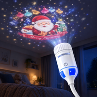 Projecteur d'étoiles de Noël USB avec diapositives interchangeables, projection claire sur plafond, lumière de nuit RGB pour la décoration de la maison