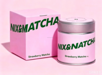En stock, boîte ronde en métal personnalisée de 73*73 mm, hermétique, pour matcha, café et thé, 35 g, avec bouchons intérieurs et couvercles