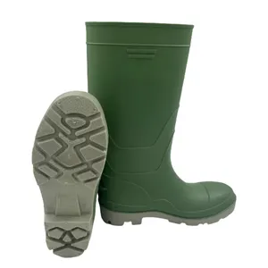 Botas de pvc personalizadas sapatos de trabalho de plástico homens mulheres antiderrapantes botas de chuva com biqueira de aço à prova d'água