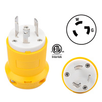 YILUN NEMA-Enchufe y conector de bloqueo para generador, enchufe de bloqueo giratorio de 30 amperios, 125V, 2 polos, 3 cables, 30 amperios