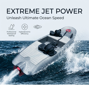 Planche de surf électrique motorisée haut de gamme FactoryDirect, propulsion à <span class=keywords><strong>jet</strong></span>, hydrodynamique, étanche, coque scintillante - Product Image 1