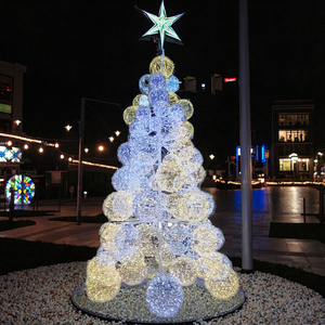 Luces LED <span class=keywords><strong>Gigantes</strong></span> <span class=keywords><strong>para</strong></span> Exteriores con Forma de Árbol de Navidad, Esfera Grande con Luces <span class=keywords><strong>para</strong></span> Decoración de Centros Comerciales Navideños - Product Image 1