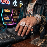 Bagues en moissanite style hip-hop, bagues personnalisées pour hommes et femmes, cadeaux pour les fêtes, les anniversaires, les anniversaires de mariage et Noël