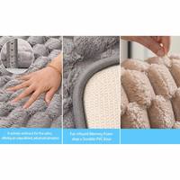 Ensemble de tapis de bain 3 pièces en fausse fourrure et mousse à mémoire de forme, antidérapant, adapté aux animaux domestiques, lavable, extra épais, tapis de salle de bain moderne
