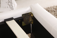 Offre Spéciale cuir blanc souple plate-forme lit design moderne cama King Queen Double Size cadre de lit Style italien