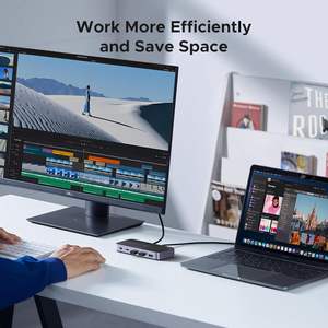 UGREEN USB-C 交换器 2 台电脑共享 4 个 USB 3.2 端口 10Gbps 适用于 PC/笔记本电脑 键盘/鼠标共享 带 2 条 USB-C 数据线 远程 - Product Image 4