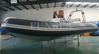 Coque gonflable en fibre de verre/aluminium, 16 pieds, 4.8 m, tube d'air gonflable, bateau à hélice de pêche, de sport à l'aviron