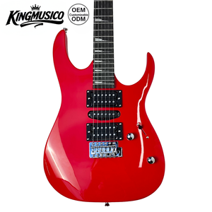 <span class=keywords><strong>Guitarra</strong></span> Eléctrica GC-06E, Cuerpo de Álamo, Mástil de Arce, Diapasón Techwood, 24 Trastes, Pastillas HSH, Construcción Atornillada, OEM Personalizada - Product Image 1
