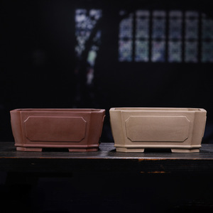 Maceta cuadrada de porcelana morada hecha a mano, ventilada, para plantas de interior, suculentas, orquídeas y plantas verdes. Características Tradicionales - Product Image 1