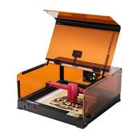 Machine de gravure laser CNC à diodes A24 X24 Ultra 120W, nouvelle machine de découpe de papier, compatible DST DXF PLT, refroidie par air, avec boîtier de protection de table.