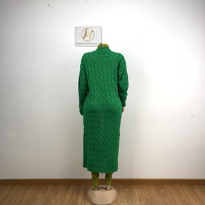 2024 femmes décontracté <span class=keywords><strong>Cardigan</strong></span> grande taille automne hiver long pull tricoté avec poche couleur unie pour la saison d'automne - Product Image 5