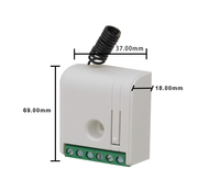 Récepteur universel à code ouvert YET477 Mini 1 canal 433 MHz pour télécommande de porte de garage RF