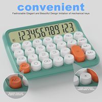 Calculatrice scientifique électronique à 12 chiffres, grand écran LCD, alimentée par énergie solaire, piles AAA, touches colorées pour des calculs complets