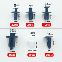 100 pièces Clips de retenue de voiture Kit de fixations en plastique Rivet Auto Push Pin Rivets Set clip de fixation automatique