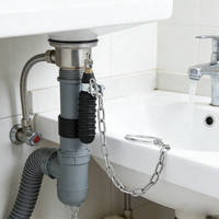 Bouchon d'essai robuste en caoutchouc pour tuyaux 30mm-44mm avec chaîne pour test de pression et de fuites d'air et d'eau