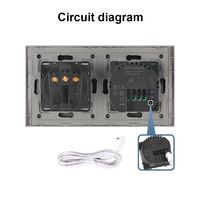 Termostato controlador de temperatura de panel táctil WiFi de diseño moderno Touchmi y enchufe alemán de 16A