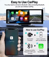 Lecteur multimédia automobile Trolink Tek 10,26 pouces, écran tactile sans fil CarPlay, navigation GPS, lecture MP3 MP4, compatible universel
