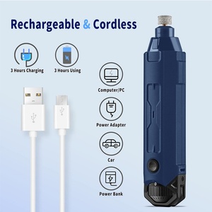 เครื่องตัดเล็บสุนัขไฟฟ้าแบบชาร์จได้ 2 หลอดไฟ LED 12000 รอบต่อนาที ไม่เจ็บ ไม่ดัง  เครื่องเจียรเล็บสัตว์เลี้ยง 6 ระดับความเร็ว - Product Image 3