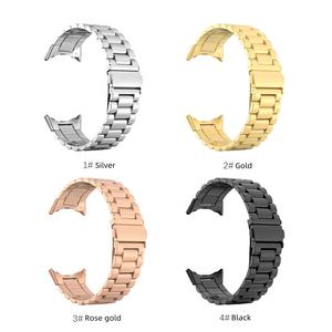 Bracelets en acier inoxydable sans interstice avec boucle à ardillon pour montre connectée <span class=keywords><strong>Google</strong></span> Pixel Watch – Bracelet de remplacement - Product Image 3