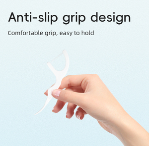 Fil dentaire orthodontique Pick Twin Line No Shred & No Break Resistant <span class=keywords><strong>Floss</strong></span> Slip Grid Handle 50 Count - Product Image 5