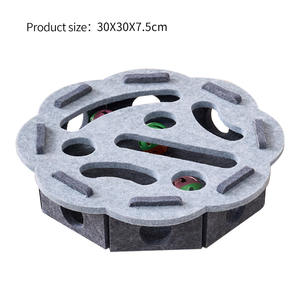 Juguete interactivo para gatos 2 en 1 con pista de bolas y poste para rascar, postes para rascar de Sisal con juguetes interactivos de <span class=keywords><strong>seguimiento</strong></span>, juguete para gatos - Product Image 4