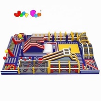 Nouveau design immense terrain de jeux extérieur trampoline gonflable parcours d'obstacles parc d'attractions pour enfants n adultes
