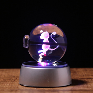 Sfera di Cristallo K9 da 50mm 80mm con Immagine 3D Incisa, Lucidata a Mano, Tema Cartone Animato Giapponese, Regalo Aziendale Personalizzato - Product Image 4