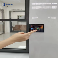 Fenêtre motorisée électrique à levage vertical en aluminium avec capteur de pluie automatique et télécommande intelligente pour balcon extérieur de villa