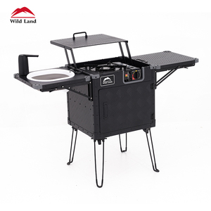 Boîte de cuisine intégrée compacte Wild Land, station de cuisson extérieure pliable et portable avec <span class=keywords><strong>pompe</strong></span> à eau et cuisinière - Product Image 3