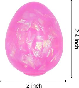Jouet anti-stress mignon en forme d'œuf de gelée, jouet à presser doux pour la décompression, œuf de Pâques décoratif pour le bureau, pour enfants et adultes - Product Image 5