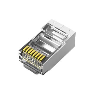 Модульный разъем Rj45 Cat6 Ftp Sftp экранированный Золотой контакт 8p8c Штекерный Ethernet-разъем Rj45 проходной разъем - Product Image 1