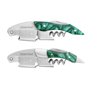 פרטי תווית עיצוב חדש מקובל עיצוב גמיש ירוק שרף יין קורקבורג מקצועי פותחן בקבוק בסיסי - Product Image 2