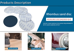 Papier abrasif diamanté de 5 pouces, pour murs peints, polissage du bois, feuille autocollante bleue anti-blocage - Product Image 5