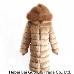 2022 giacca invernale da donna calda con cappuccio in pelliccia di volpe <span class=keywords><strong>vestiti</strong></span> da donna in pelliccia sintetica giacche <span class=keywords><strong>invernali</strong></span> lunghe cappotti da donna - Product Image 2
