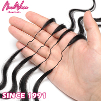 Ekstensi Rambut Manusia Remy Crochet Kinky Curly Tanpa Sambungan Tak Terlihat Super Double Drawn String Middle Pre Separated Bundle