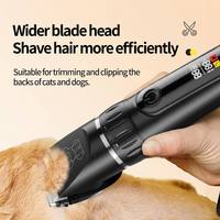 Tondeuse à poils pour chien rechargeable à faible bruit, lime à ongles électrique pour chat avec accessoires, kit de toilettage professionnel pour animaux de compagnie
