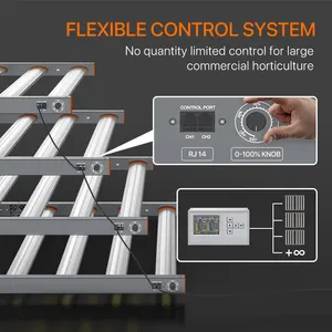 Bar Foldable Commercial LED Grow Light Built-in Driver Smart Control 800W 1000W Growing Fixture