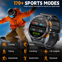Reloj inteligente LIGE BWK67 para hombres, respuesta GPS integrada, hacer llamadas, batería de larga duración, linterna LED, brújula, rastreador de actividad física, Android IOS