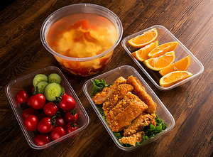 Emballage à emporter Oem odm, 50 pièces, emballage en plastique jetable micro-ondable, contenant alimentaire rond étanche avec couvercle - Product Image 6