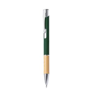 NEW ARRIVAL PROMOTIONAL ECO FRIENDLY RUBBERIZED ALUMINUM PEN <b>BAMBOO</b> GRIP SILK <b>SCREEN</b> PRINTING CUSTOMIZABLE LOGO BLACK/BLUE - Product Image 4