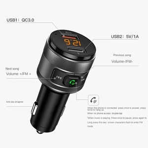 C57 QC3.0 Nhanh Chóng Sạc Xe Mp3 Máy Nghe Nhạc-U Đĩa Âm Nhạc & Điện Áp Phát Hiện FM Transmitter - Product Image 4
