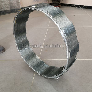 Fil de rasoir en accordéon en acier Fil de fer barbelé galvanisé avec protection de fil à <span class=keywords><strong>lames</strong></span> enduit de <span class=keywords><strong>PVC</strong></span> - Product Image 5