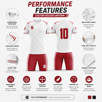 Ensemble d'uniformes de football pour équipes universitaires masculines - Maillot et short 100 % polyester respirant à séchage rapide avec noms personnalisés imprimés par transfert thermique