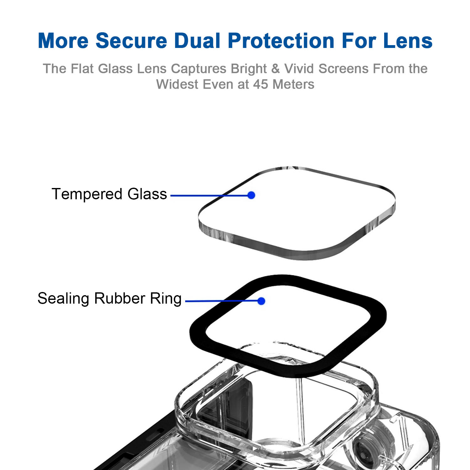 HONGDAK Camera Accessories Diving Underwater Filter Sea Filters for Gopro Hero 8 Black