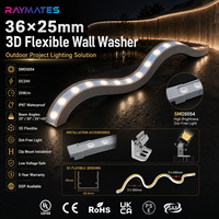 Lave-mur LED 3D 18W 24W 24V IP67 Bande lumineuse linéaire pour lave-mur flexible 3625 Flex LED pour extérieur