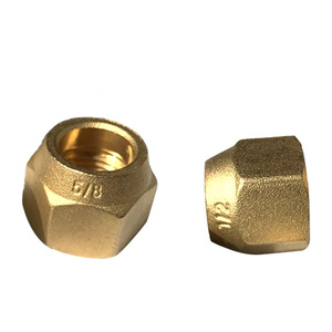 M6 M8 M10 M12 Tuerca de conexión de tubería de latón métrico 1/4 5/8 Piezas de tubería de compresor de aire acondicionado Tuerca de conector de tubería de cobre - Product Image 6